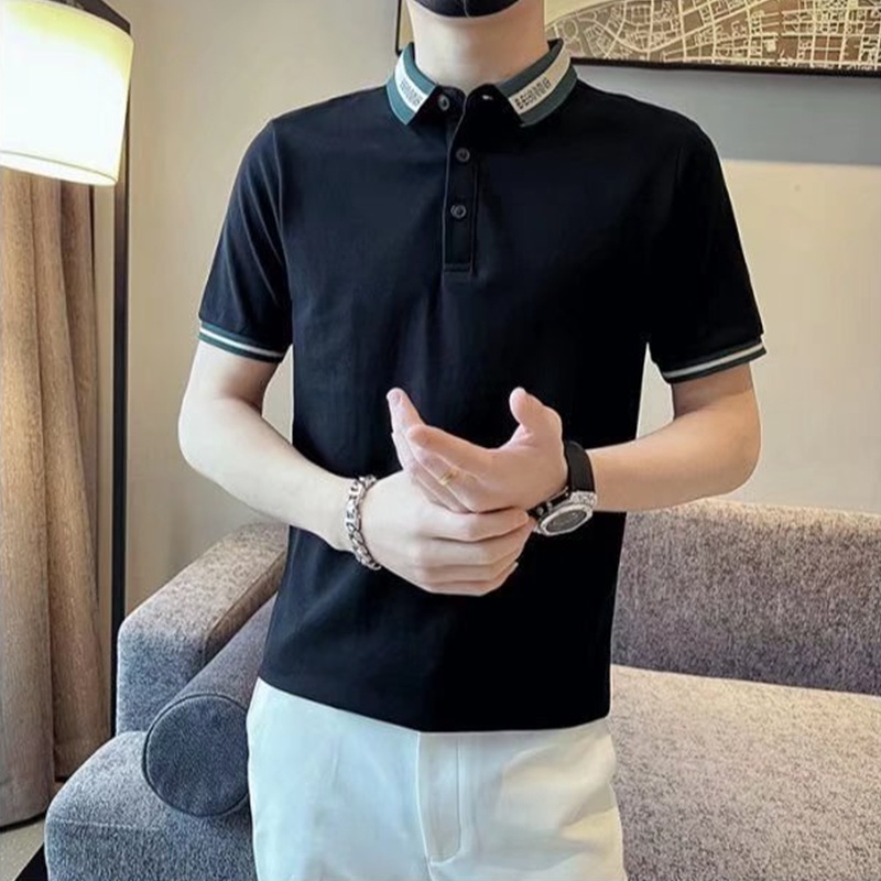 Áo Thun Polo Nam Tay Ngắn Có Cổ Size M-5XL Phong Cách Hàn Quốc Mới