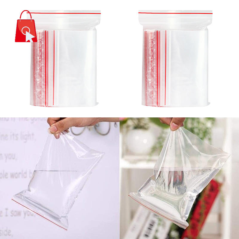 Bộ 100 Túi Zip Trong Suốt Đựng Thực Phẩm Jp1