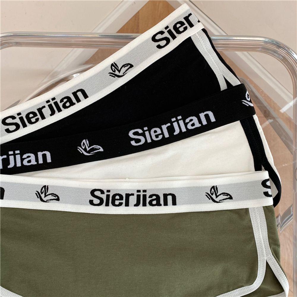 SOMEDAYZL Quần Lót Thể Thao Cotton Không Đường May Thoáng Khí In Chữ Phong Cách Hàn Quốc Cho Nữ