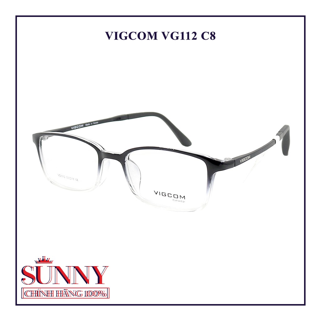 Gọng kính Vigcom VG112 (P2)  - sp chính hãng, bảo hành toàn quốc, có kem tem chống hàng giả do bộ công an cấp