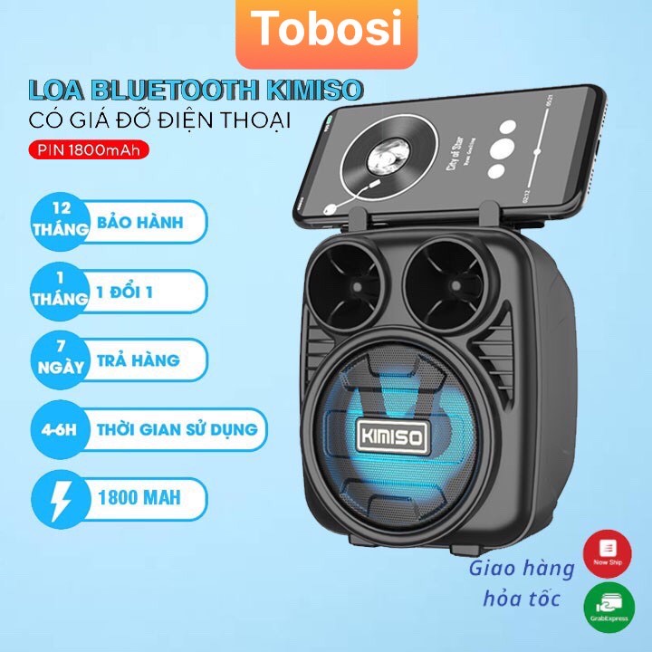 [ BH 12 Tháng + Tặng Dây Sạc Nhanh ] Loa Bluetooth Mini KIMISO 1182