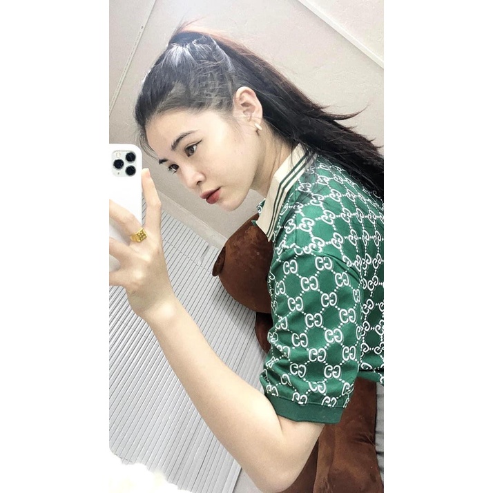 Áo polo nam 3D GG  cộc tay cổ mùa hè cotton co dãn 4 chiều