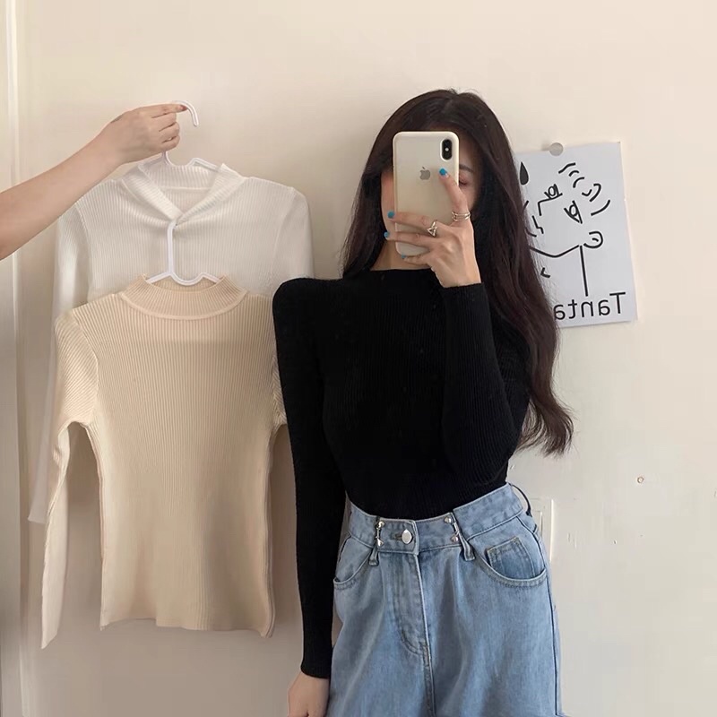 Áo len gân body nhiều mà
