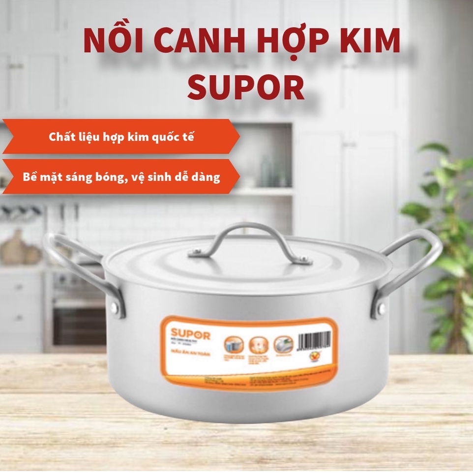 Nồi canh hợp kim nhôm oxy hóa mềm SUPOR HEALTTHY HT08008-4 24CM
