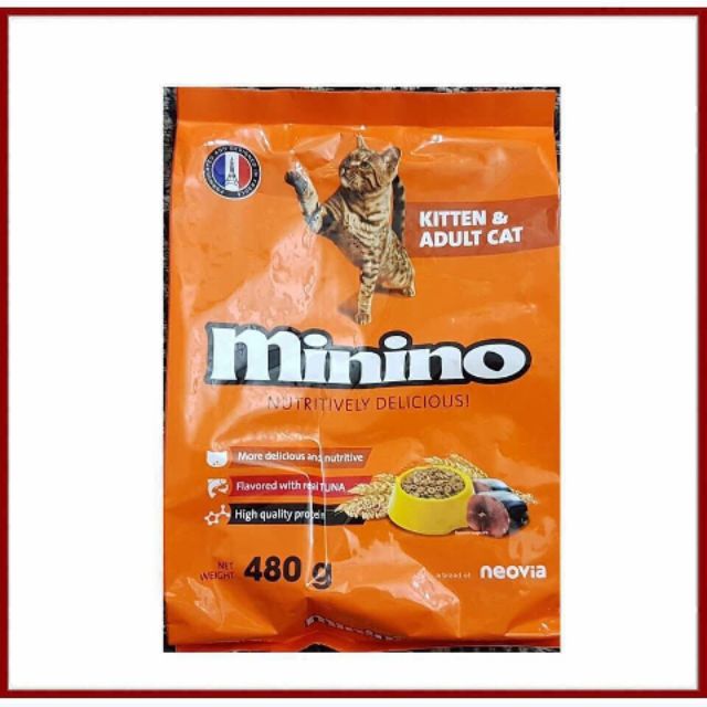 Thức ăn mèo Minino vị các ngừ - 480g/gói