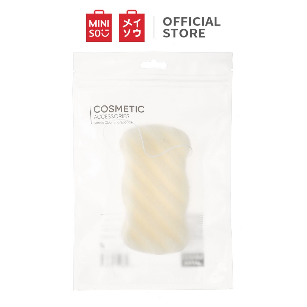 Bông tắm rửa mặt Miniso 2 công dụng - Hàng chính hãng