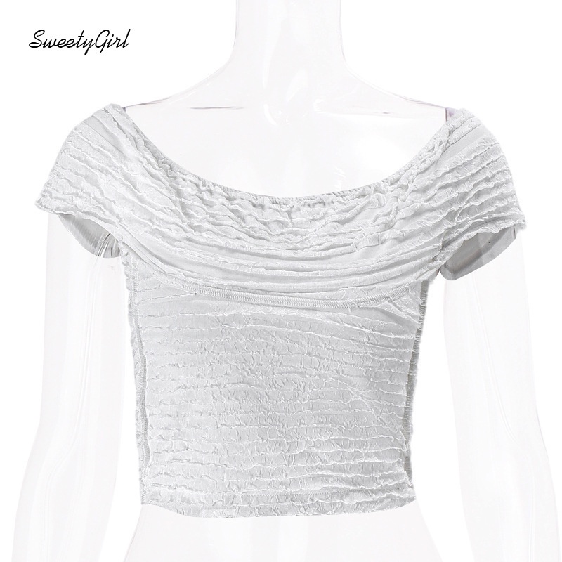 Áo Thun Ngắn Tay Cổ Chữ U Màu Trơn Thời Trang 2022 Cho Nữ