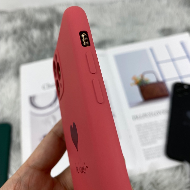 Ốp Lưng iPhone 7/8/7Plus/8Plus/X/XS/XR/XSMax/11/11Pro/11ProMax Hình Trái Tim Chất Liệu Silicon Dẻo Nhám - Mã TZAC252