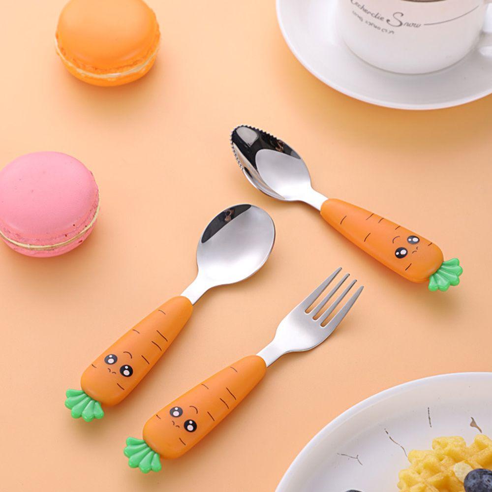 Bộ Dụng Cụ Ăn Uống Bằng Thép Không Gỉ Dành Cho Trẻ Em