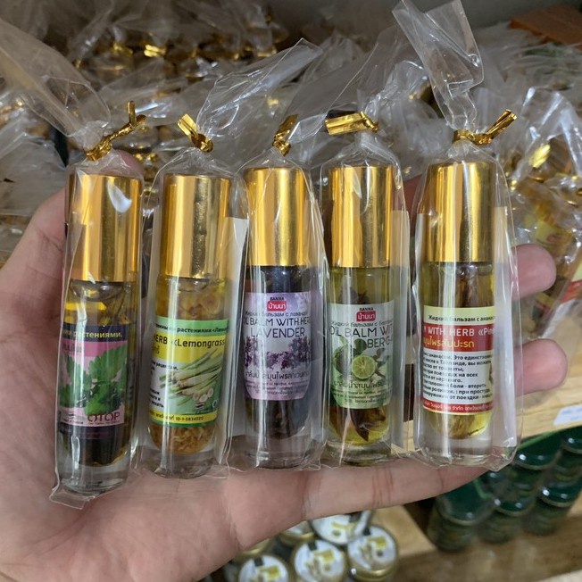 Dầu gió lăn SÂM thảo dược Green Oil Thái Lan