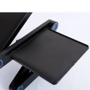 Bàn gấp để laptop tùy chỉnh 360 độ T6 (đen, hồng) không quạt tản nhiệt(Retoanquoc)