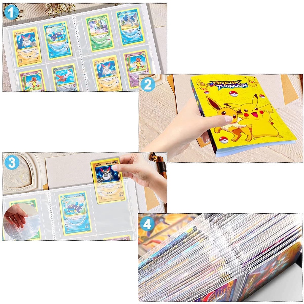 Sách Sưu Tập 240 Tấm Thẻ Pokemon Pikachu Độc Đáo