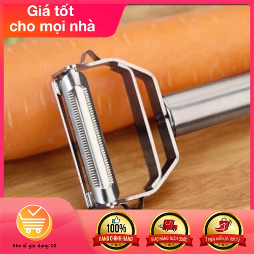 Nạo Sợi Rau Củ Cầm Tay 3 in 1 inox 304 - Đa Dạng, Nhiều Công Dụng Như Gọt Rau Củ Quả, Bào Nhỏ Cà Rốt