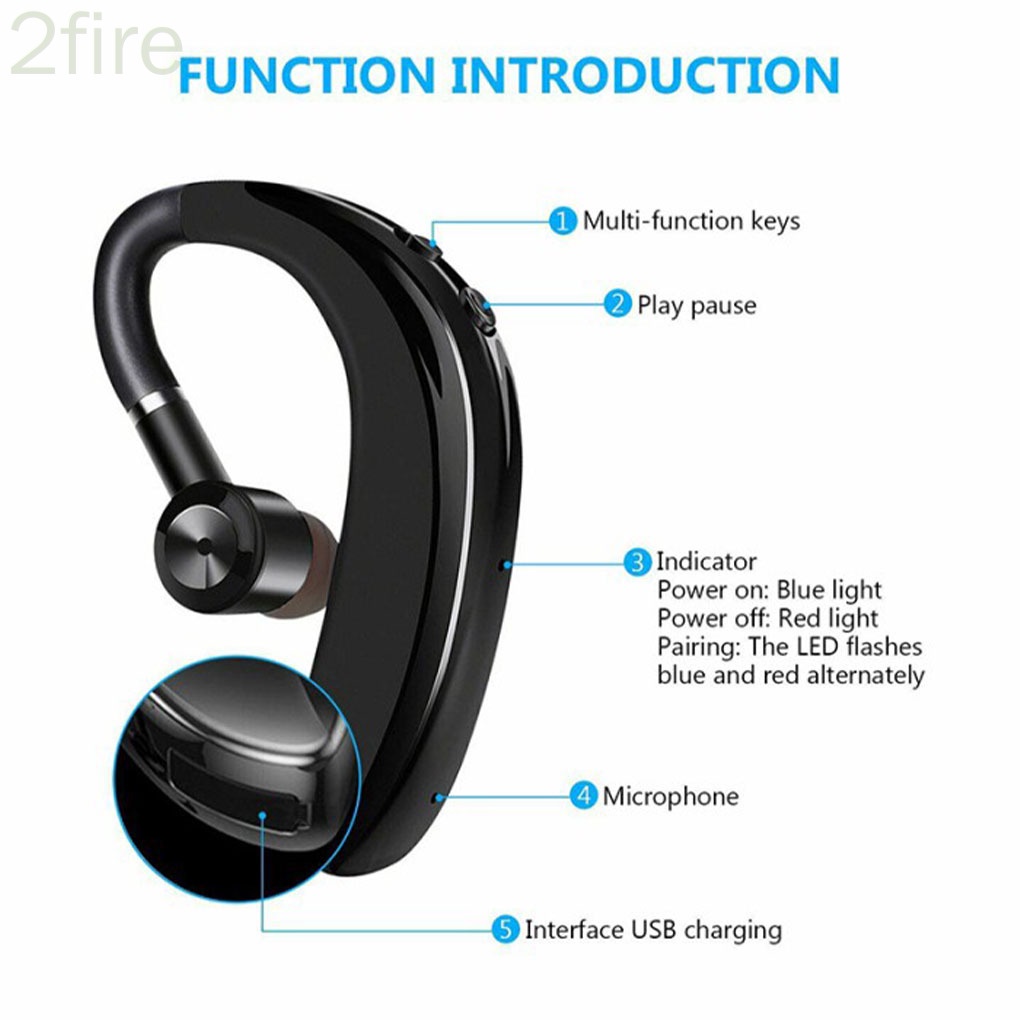 Tai nghe bluetooth móc vành tai có thể sạc lại tiện dụng