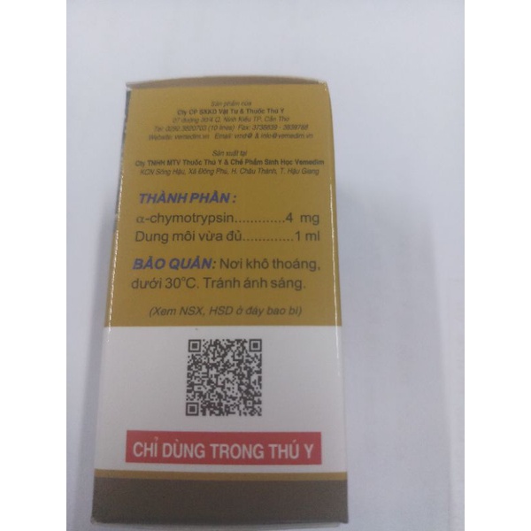 Chymosin fort 20ml sử dụng cho vật nuôi hsd 26/08/2024