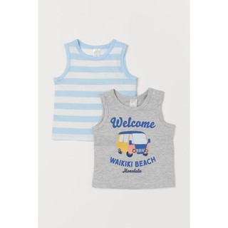Set 2 áo ba lỗ welcome hm us