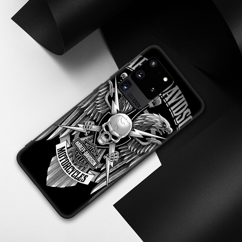 Samsung Galaxy S10 S9 S8 Plus S6 S7 Edge S10+ S9+ S8+ Casing Soft Case 65LU Harley davidson symbol mobile phone case