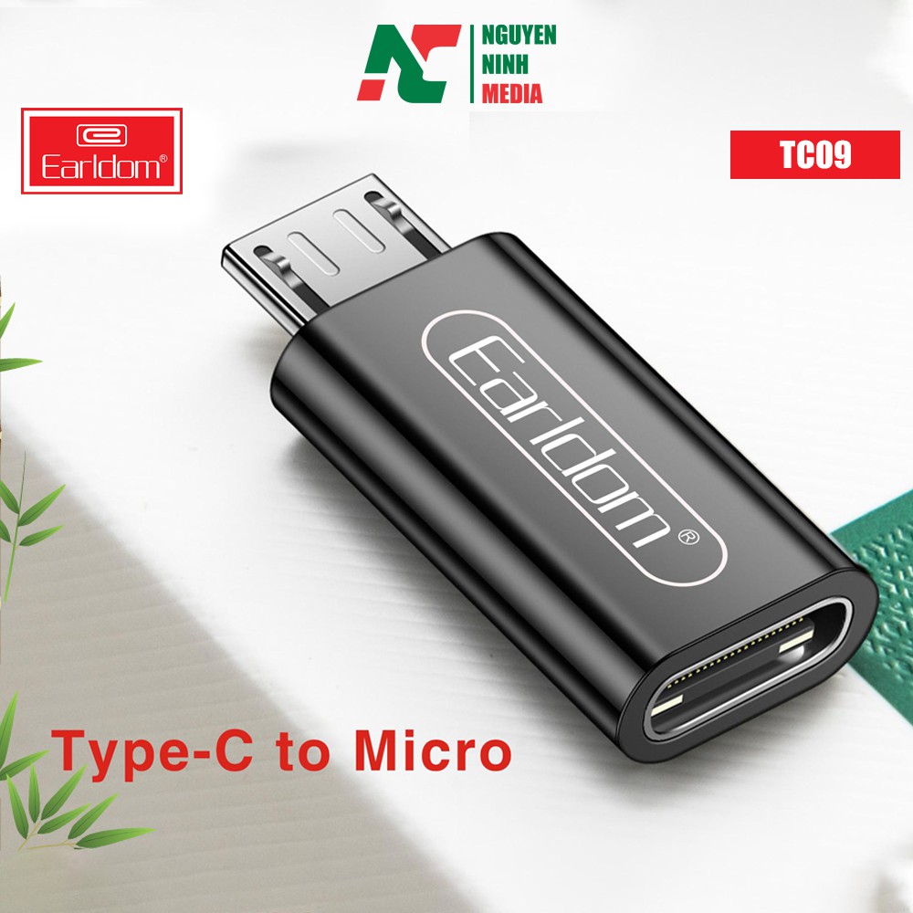 Đầu Chuyển Type C Sang Micro Earldom TC09 - Hàng Chính Hãng (Màu Ngẫu Nhiên)
