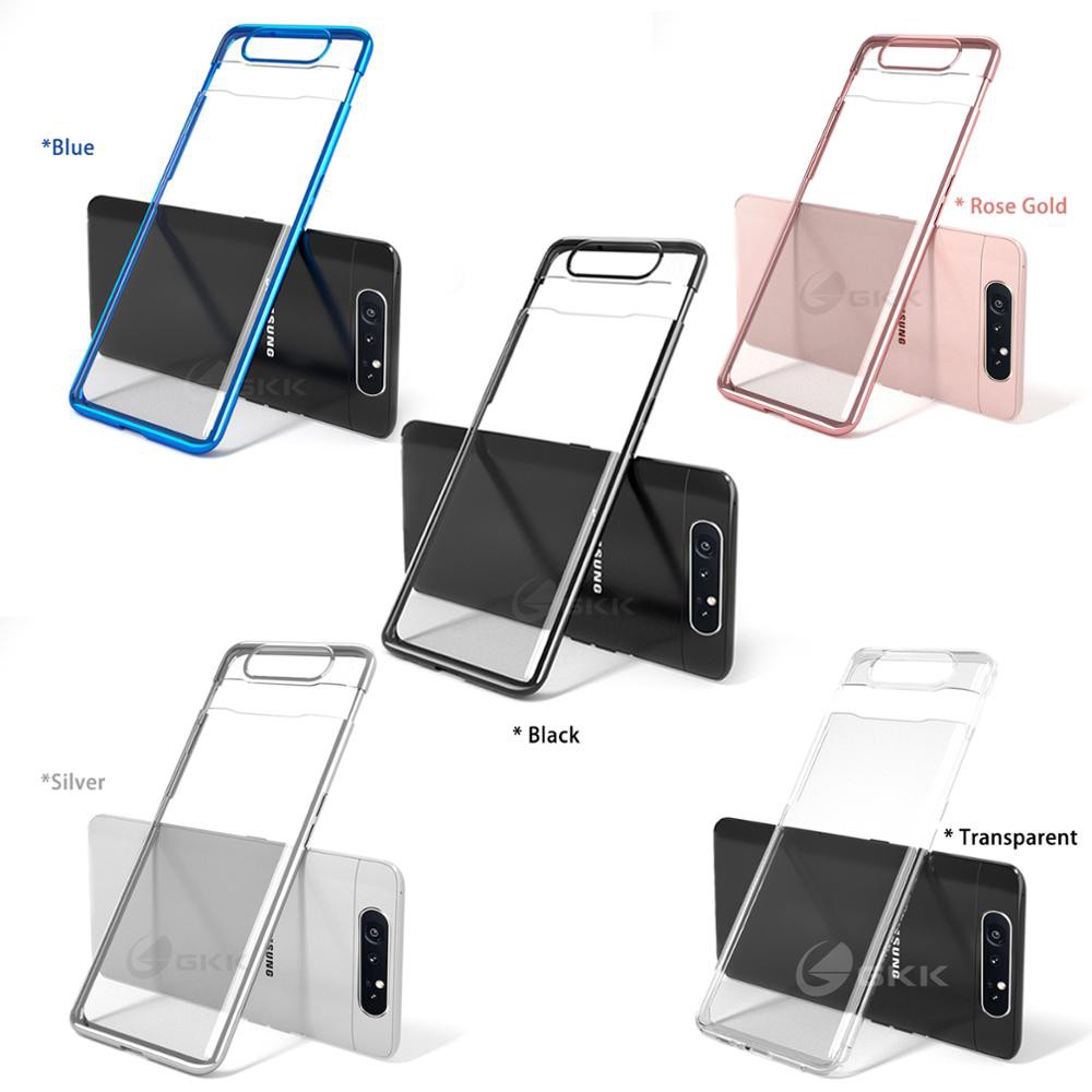 Ốp Điện Thoại Cứng Trong Suốt Mạ Viền Sang Trọng Cho Samsung Galaxy A80