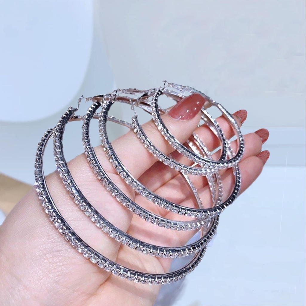Khuyên tai tròn đá TD290 nhiều size cá tính