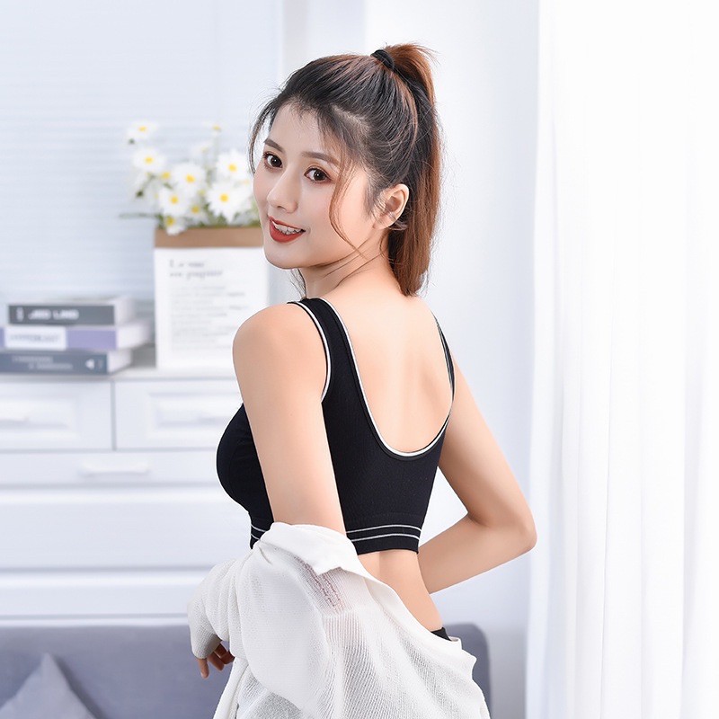 Áo bra gym yoga bra thể thao 5720 viền kim tuyến cực đẹp dáng crotop hàng xịn giá rẻ kèm mút ngực không gọng