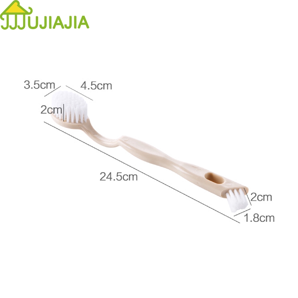 Bàn Chải Chà Giày JUJIAJIA Có Hai Đầu Với Tay Cầm Dài Tiện Lợi
