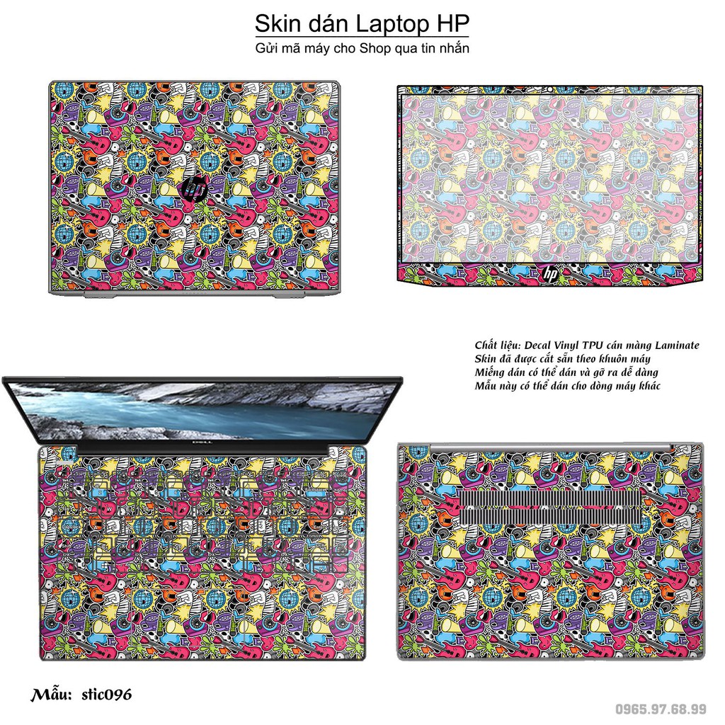 Skin dán Laptop HP in hình Hoa văn sticker _nhiều mẫu 16 (inbox mã máy cho Shop)