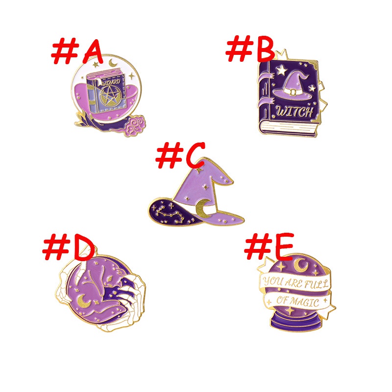 Ghim Cài Áo Hình Quyển Sách Ma Thuật 5 Kiểu Dáng Hợp Thời Trang