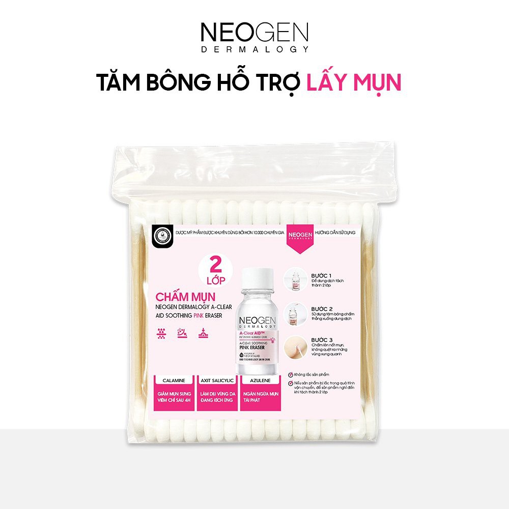 Tăm Bông Gỗ Hỗ Trợ Nặn Mụn Và Chấm Mụn Neogen