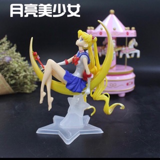 Decor thuỷ thủ mặt trăng trang trí bánh set 1 cô