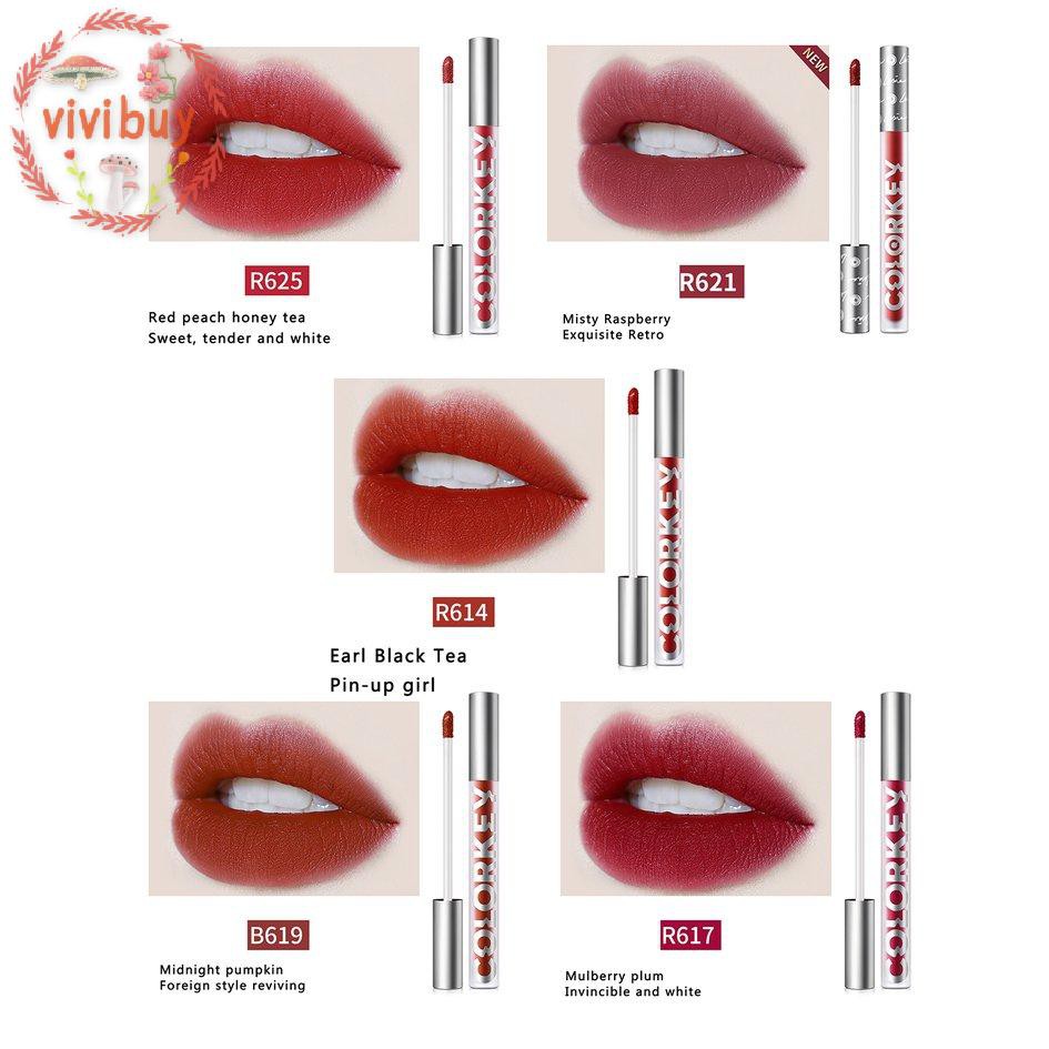 [Hàng mới về] Son bóng trang điểm màu sắc nhung lì lâu trôi