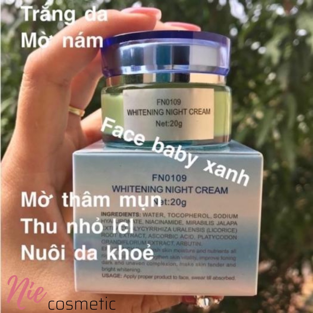 Kem và Serum tái sinh phục hồi trắng da loại nám FACE BABY XANH