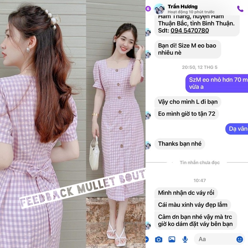 VÁY LALA VINTAGE CÚC GỖ