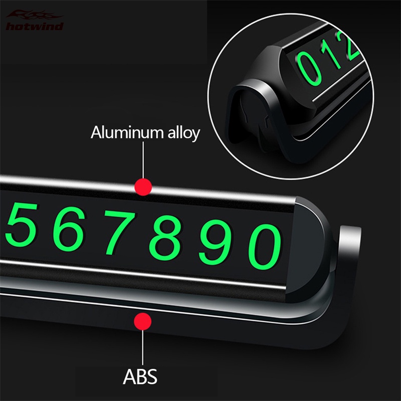 Hw Biển Số Điện Thoại Đỗ Xe Tạm Thời Bằng Hợp Kim Phản Quang Dành Cho Xe Hơi
