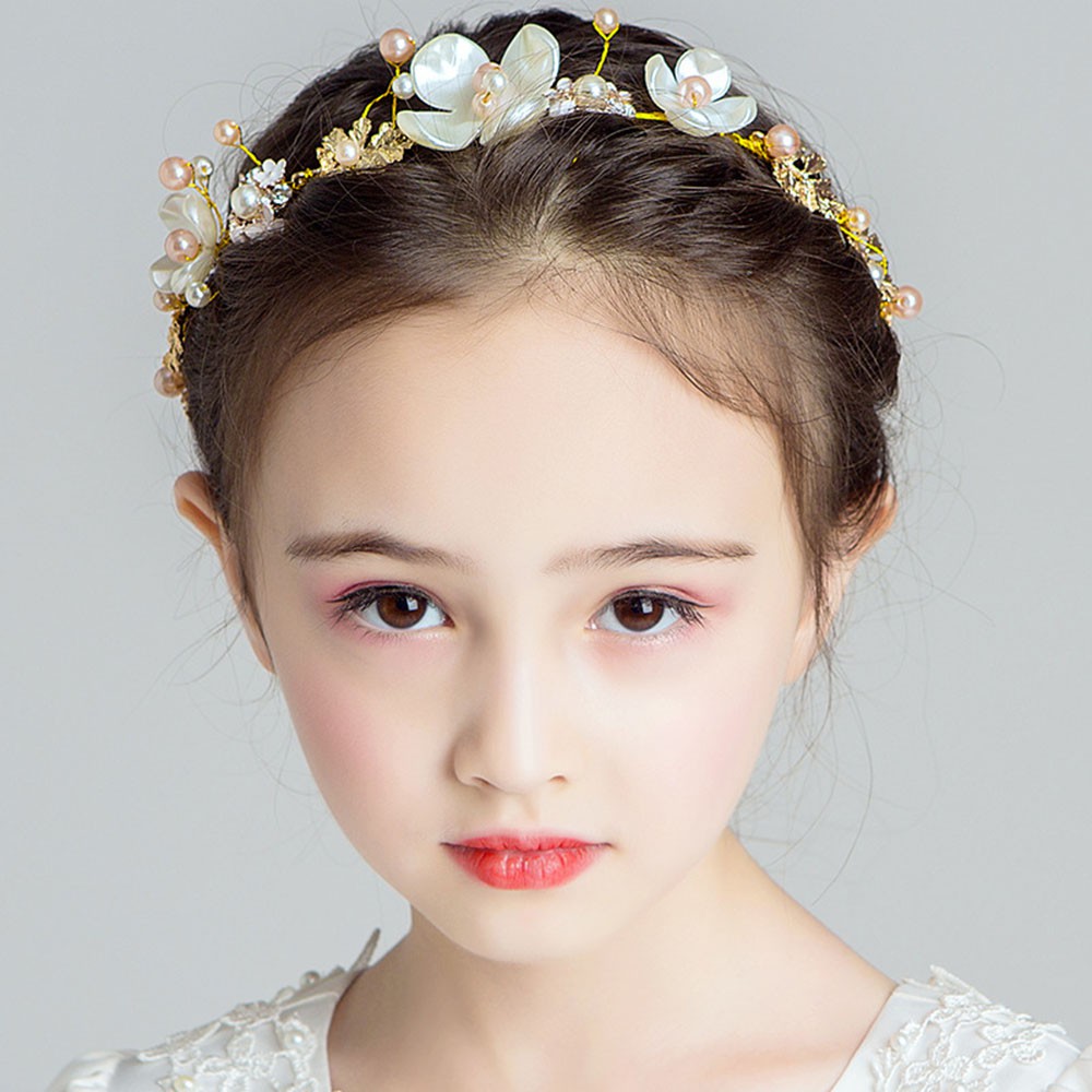 Vương miện cô dâu mạ vàng đính đá giả kim cương