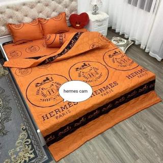 Trọn Bộ Chăn Ga Gối Hè Thu 5 Món - HERMES CAM
