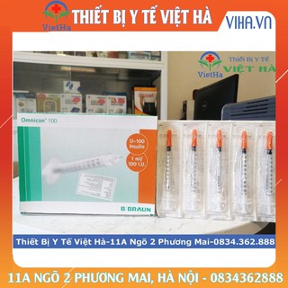 Bơm tiêm tiểu đường hàn quốc Braun 1ml  Insulin 100 IU