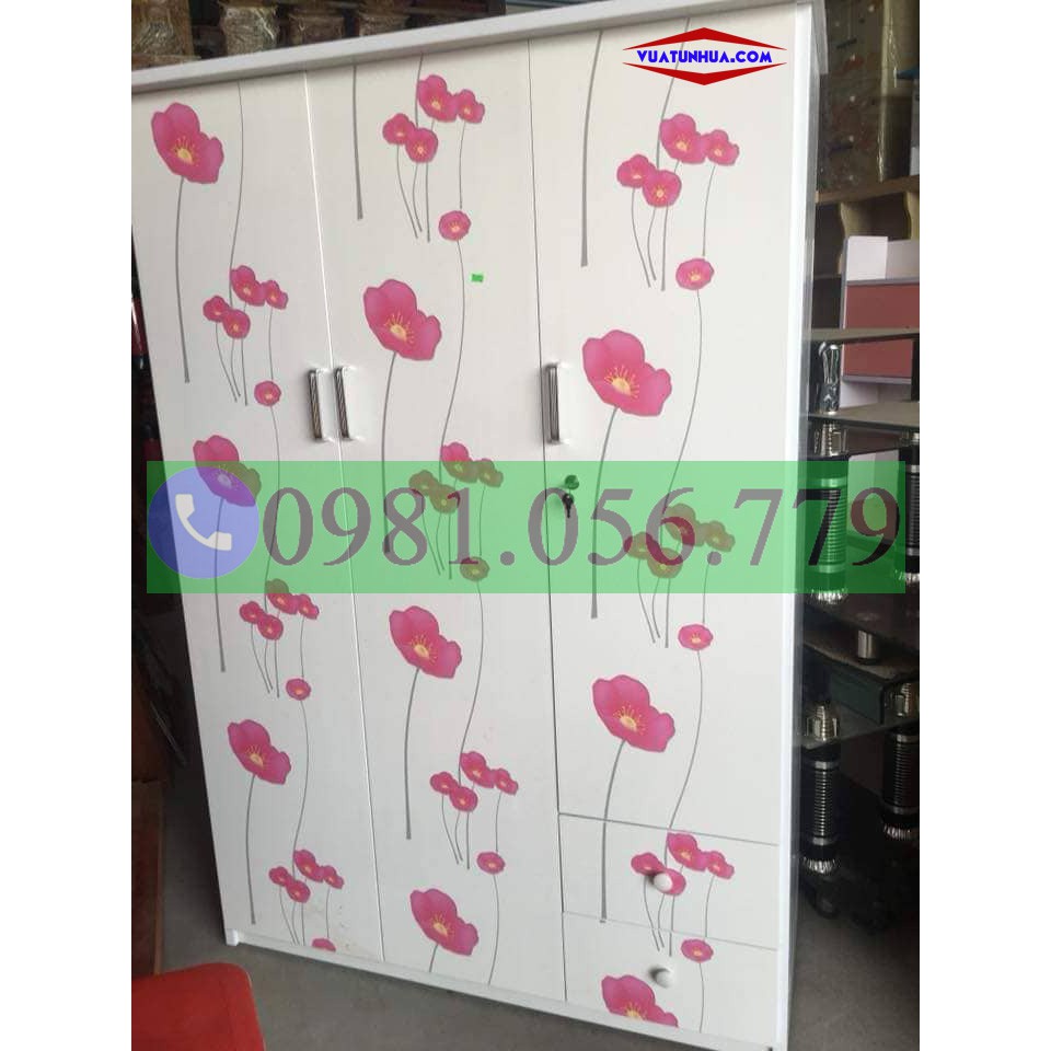 Tủ nhựa đựng quần áo 3 cánh 2 buồng VTL03_01