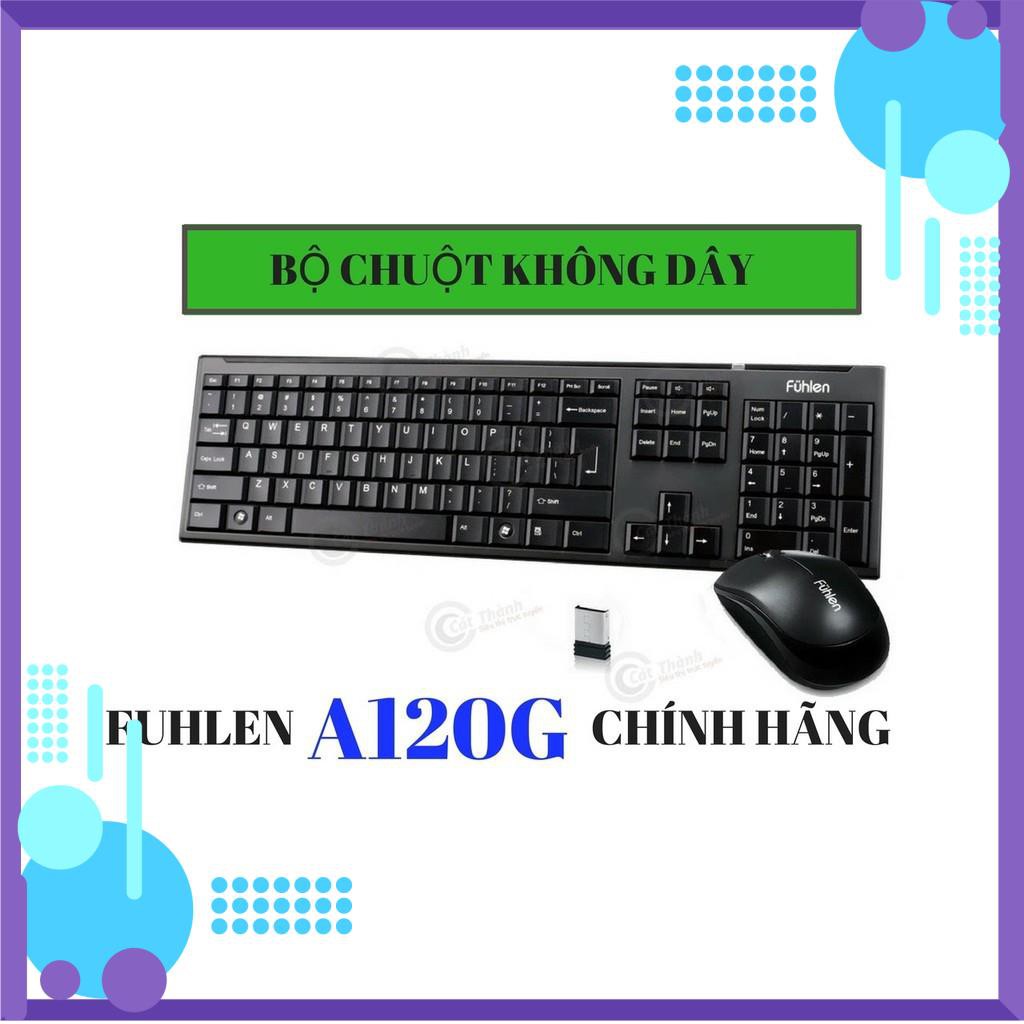 Bộ bàn phím và chuột không dây Fuhlen A120G - Màu đen - Chính hãng - BH 24 tháng