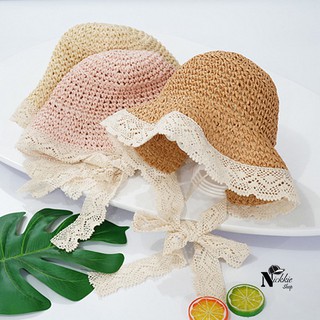Mũ vành cói, Mũ vành cói cho bé gái, Mũ cho bé từ 3 đến 10 tuổi