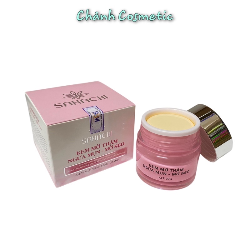 Kem Mờ Thâm - Ngừa Mụn - Mờ Sẹo Chiết Xuất Từ Nha Đam & Vitamin SAKACHI 30g