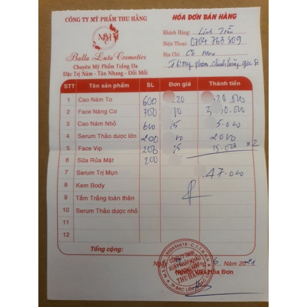 Combo Cao Nám 10gr và Nâng Cơ Balla Luta Chính hãng