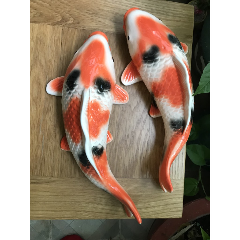 Cá koi nhật gốm sứ trang trí decor