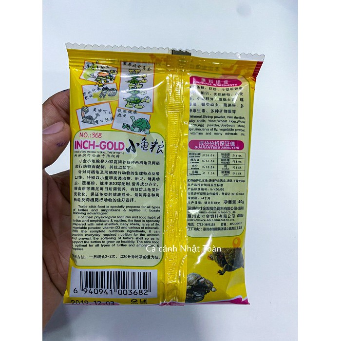 GÓI THỨC ĂN CHO RÙA INCH GOLD 40G