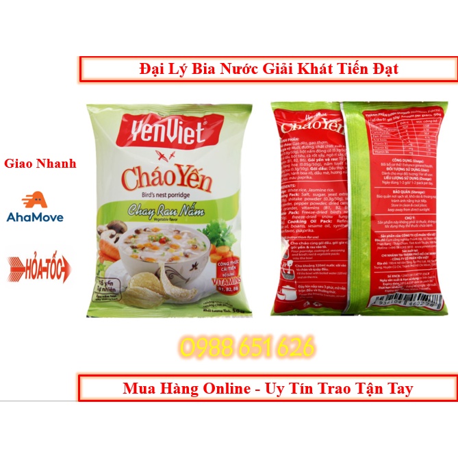 Cháo Yến Chay Rau Nấm Yến Việt Thùng 30 Gói X 50g