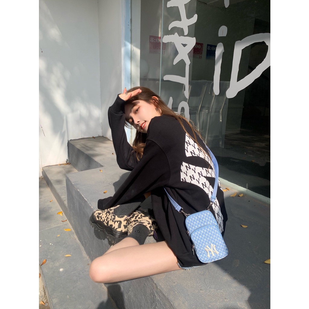 ▪┅SẴN HÀNG Túi MLB đeo thắt lưng mini đựng điện thoại thêu NY đầy đủ, PHONG CÁCH