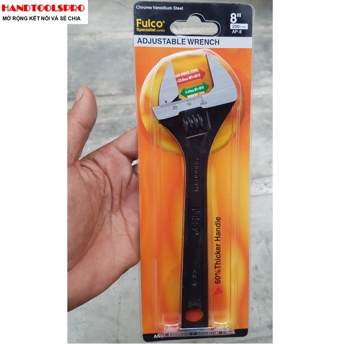 8″ Mỏ lết xi đen FULCO AP-8