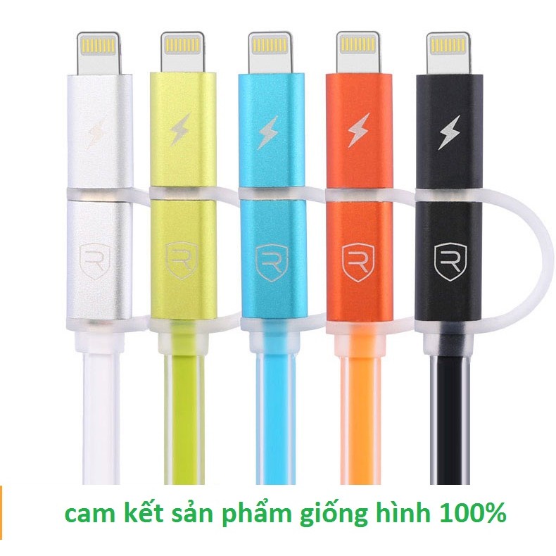 Cáp Sạc Đa Năng 2 In 1 Remax Chính Hãng - BH 3 Tháng