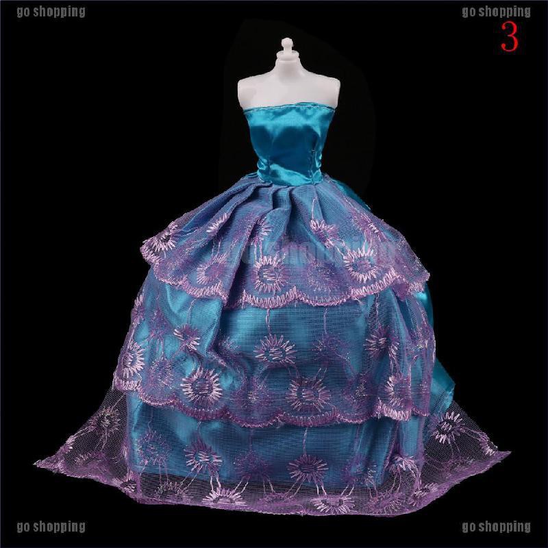 {go shopping}Fashion handmade Wedding Dress Fashion Clothing Gown For 1/6 doll