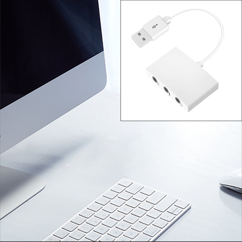 Thẻ Âm Thanh Nổi Trực Tiếp 3.5mmx 3 Cổng USB Cho Tai Nghe